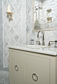 Bathroom With Unique Tile 